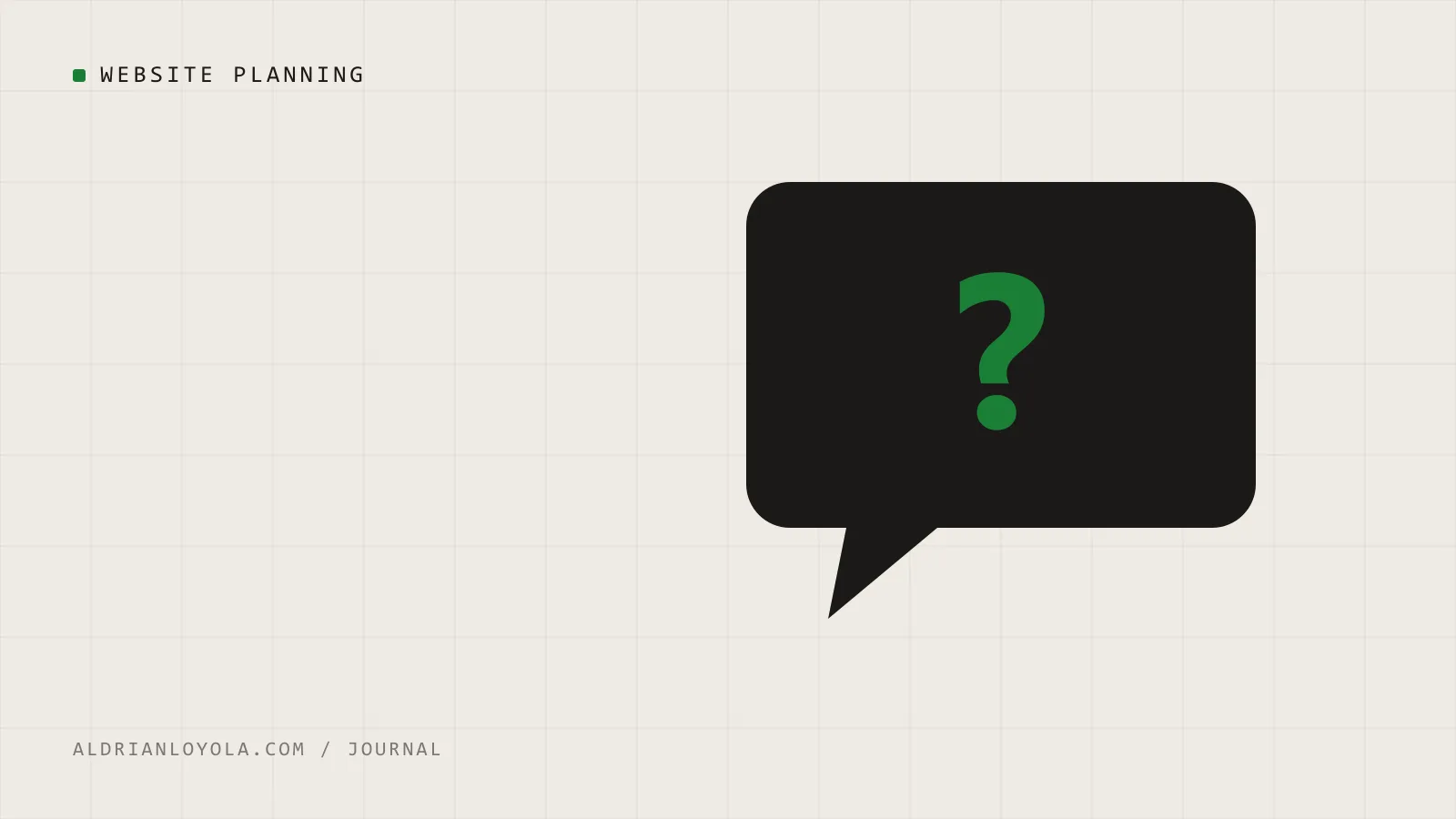 Abstract illustration of a speech bubble with a question mark