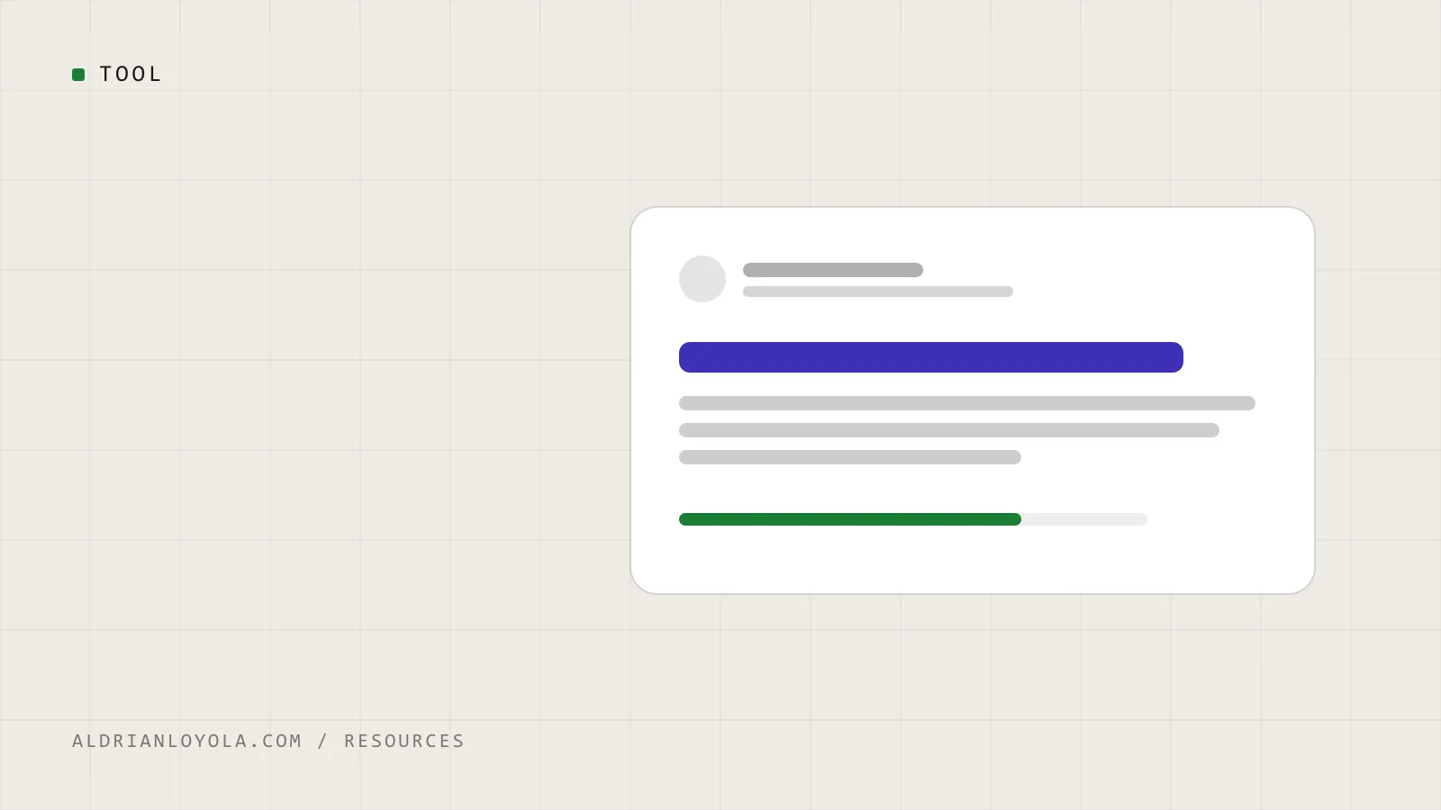 Abstract illustration of a search result card