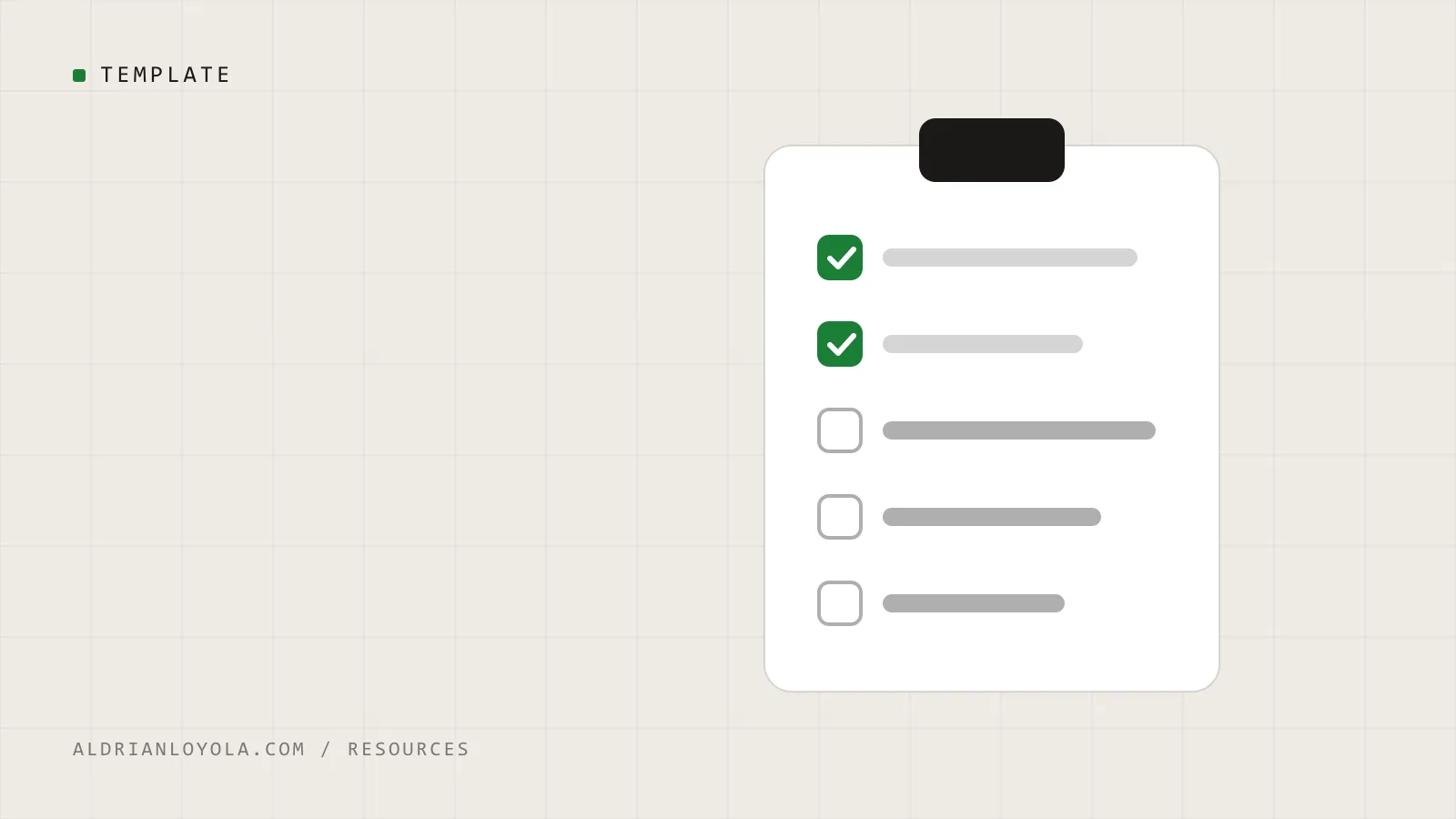 Abstract illustration of a clipboard with lines of text