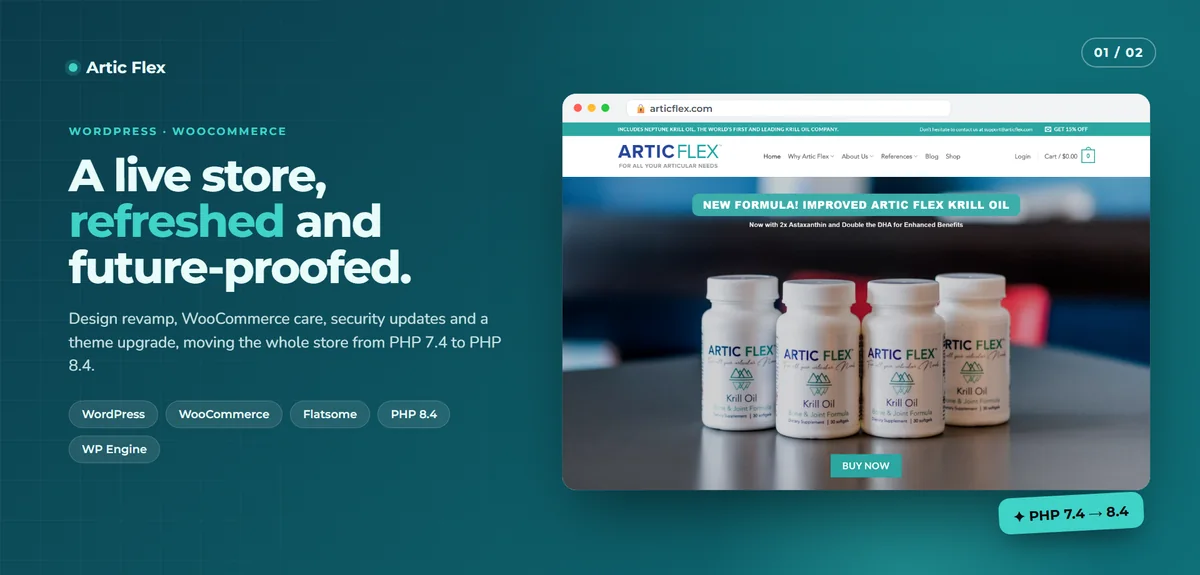 Artic Flex krill oil store website
